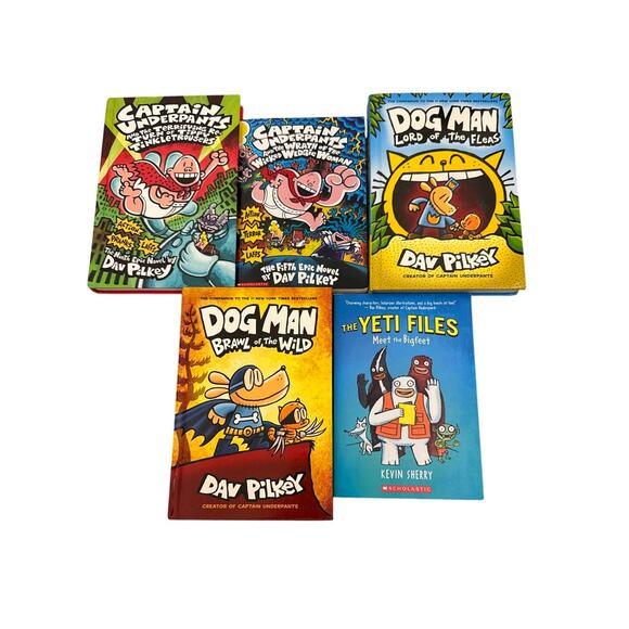 Captain Underpants Dog Man Yeti Files Book Bundle - Picture 1 of 1